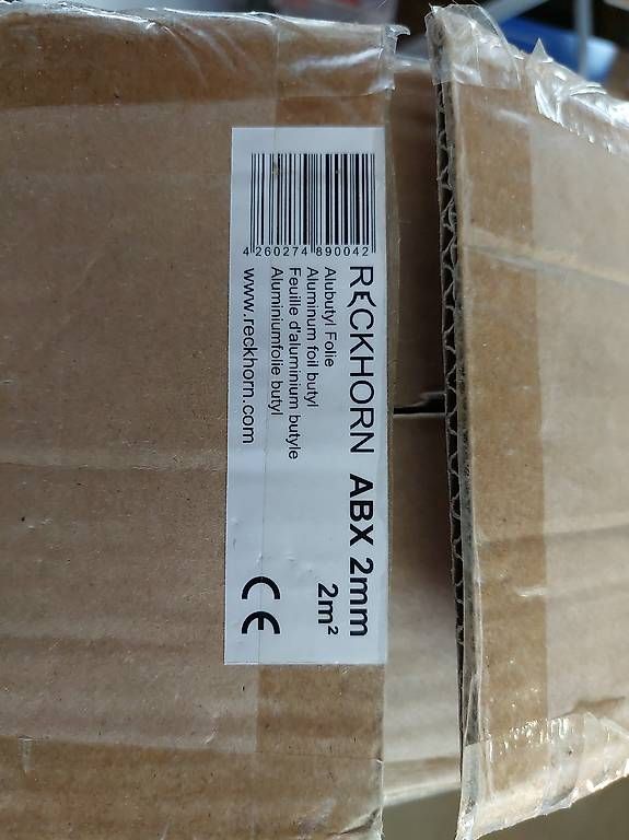 Fogli trasparenti: Alubutyl Folie ABX 2mm 2m2 – Usato da Matzingen venduto da Spongetop 2