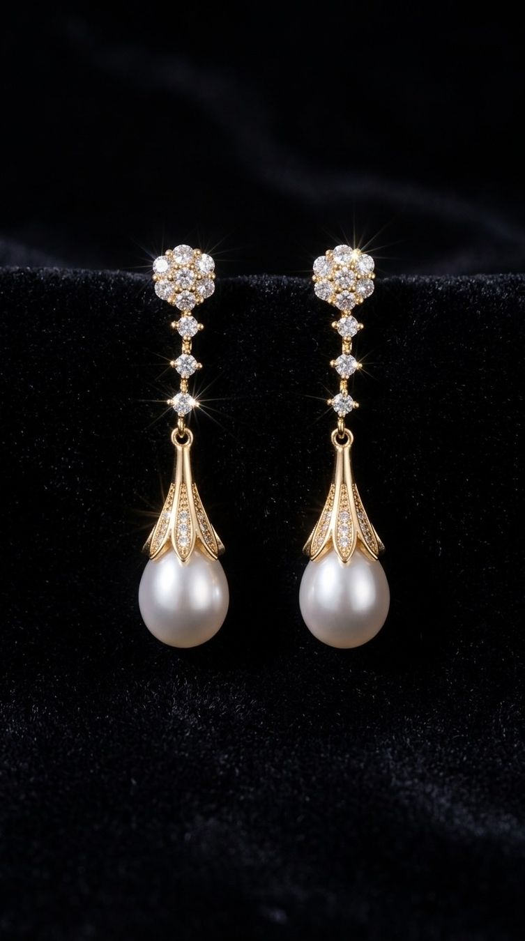 Orecchini pendenti & Orecchini a lobo: Boucles d'oreilles perles blanches – Nuovo e nell'imballaggio originale da St-Maurice venduto da Sandrinette123
