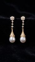 Boucles d'oreilles perles blanches
