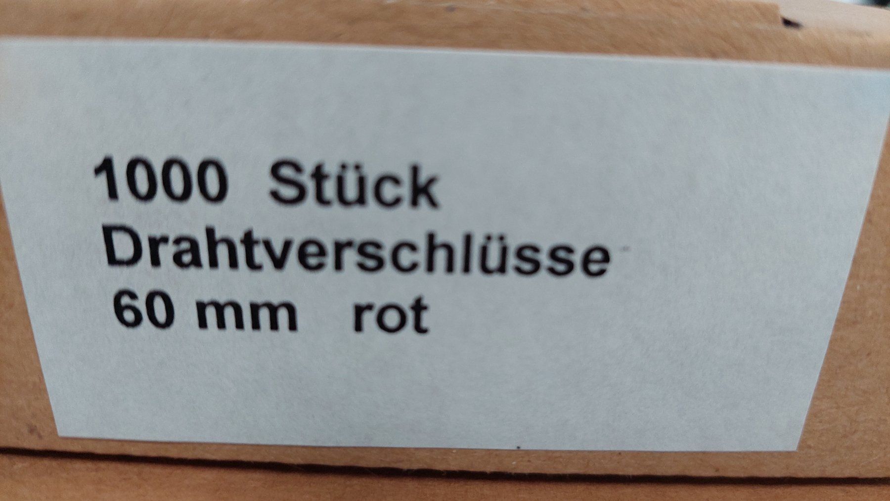 Ferramenta: Drahtverschlüsse 60mm rot NEU!!! – Nuovo e nell'imballaggio originale da Grüningen venduto da SaSiSo 2