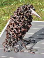 RENATE GÜNTENSPERGER Design Vogel Skulptur Eisen selten, NEU