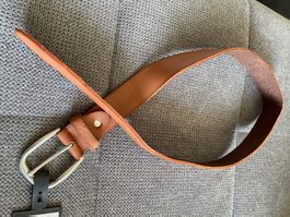 Ledergürtel "nufsaid" Berlin Gr. 90, braun, Vintage Look