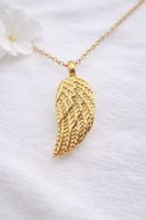 Urne / Ascheschmuck Engelsflügel 18k vergoldet / Schmuckurne
