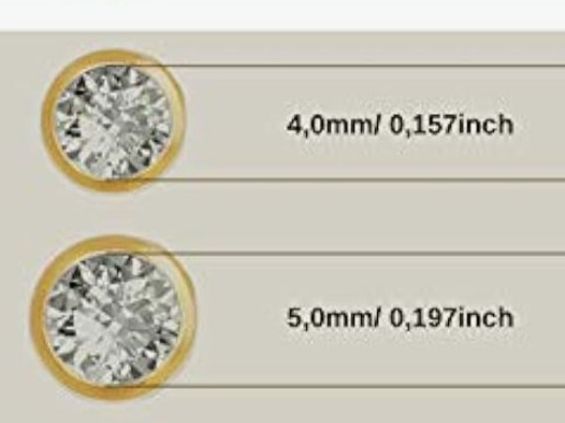 Orecchini pendenti & Orecchini a lobo: Ohrstecker aus Gold 5mm – Nuovo e nell'imballaggio originale da Hemmental venduto da BlingBling1 1