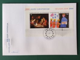 200 Jahre Christentum FDC Liechtenstein 1.1.2000