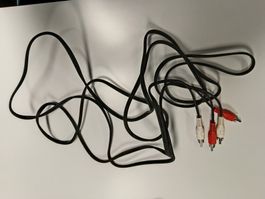 Cinch Kabel mit 4 Steckern schwarz 3m guter Zustand