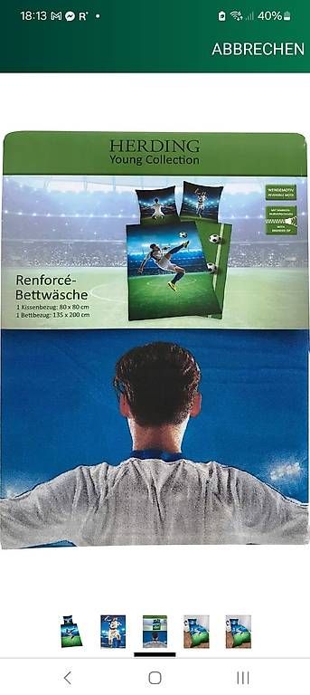 Biancheria da letto: Bettwäsche Fussball – Usato da Geuensee venduto da Itingen1 1