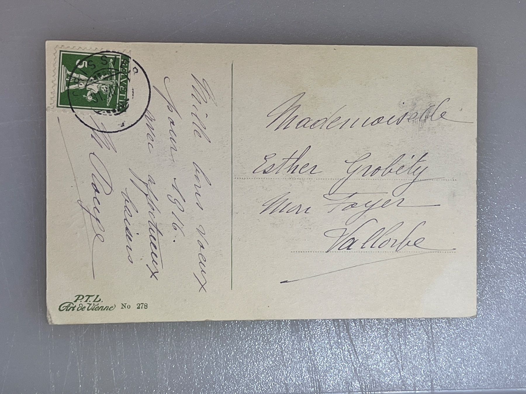 Cartoline postali: Alte, seltene Ansichtskarte "Bonne Année", ca. 1916. – Usato da Strengelbach venduto da Aschatan5 1
