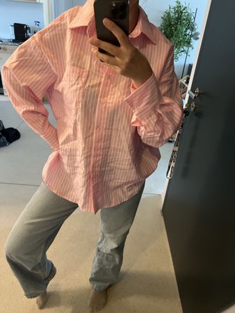 Bluse pink gestreift