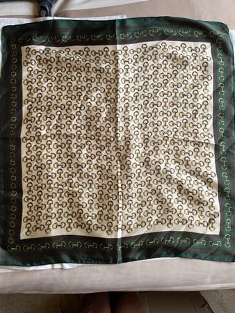 Silk Scarf Dark Green Brand New