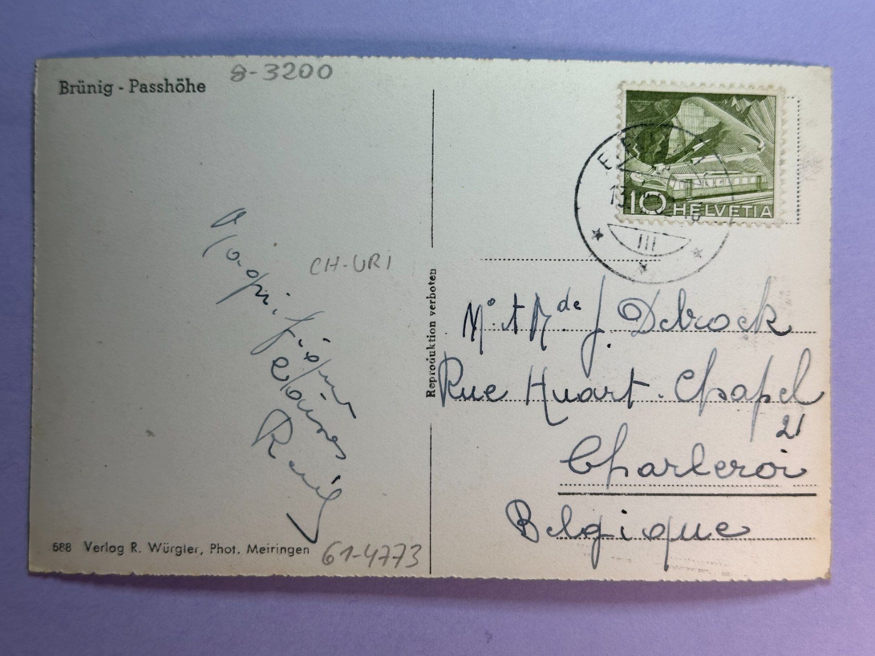 Cartoline postali: Brünigpasshöhe - belebt - Oldtimer – Usato da Steg VS venduto da danwer74 1
