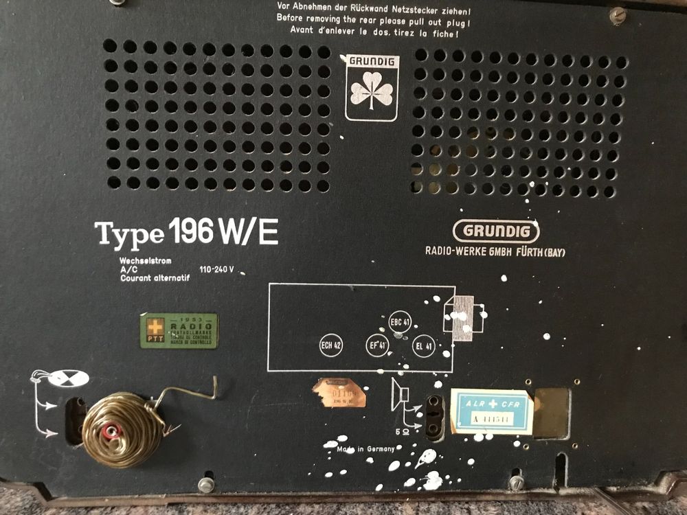 Röhrenradio Grundig Type 196 W/E (Gebraucht) in Trimbach für CHF 50 ...