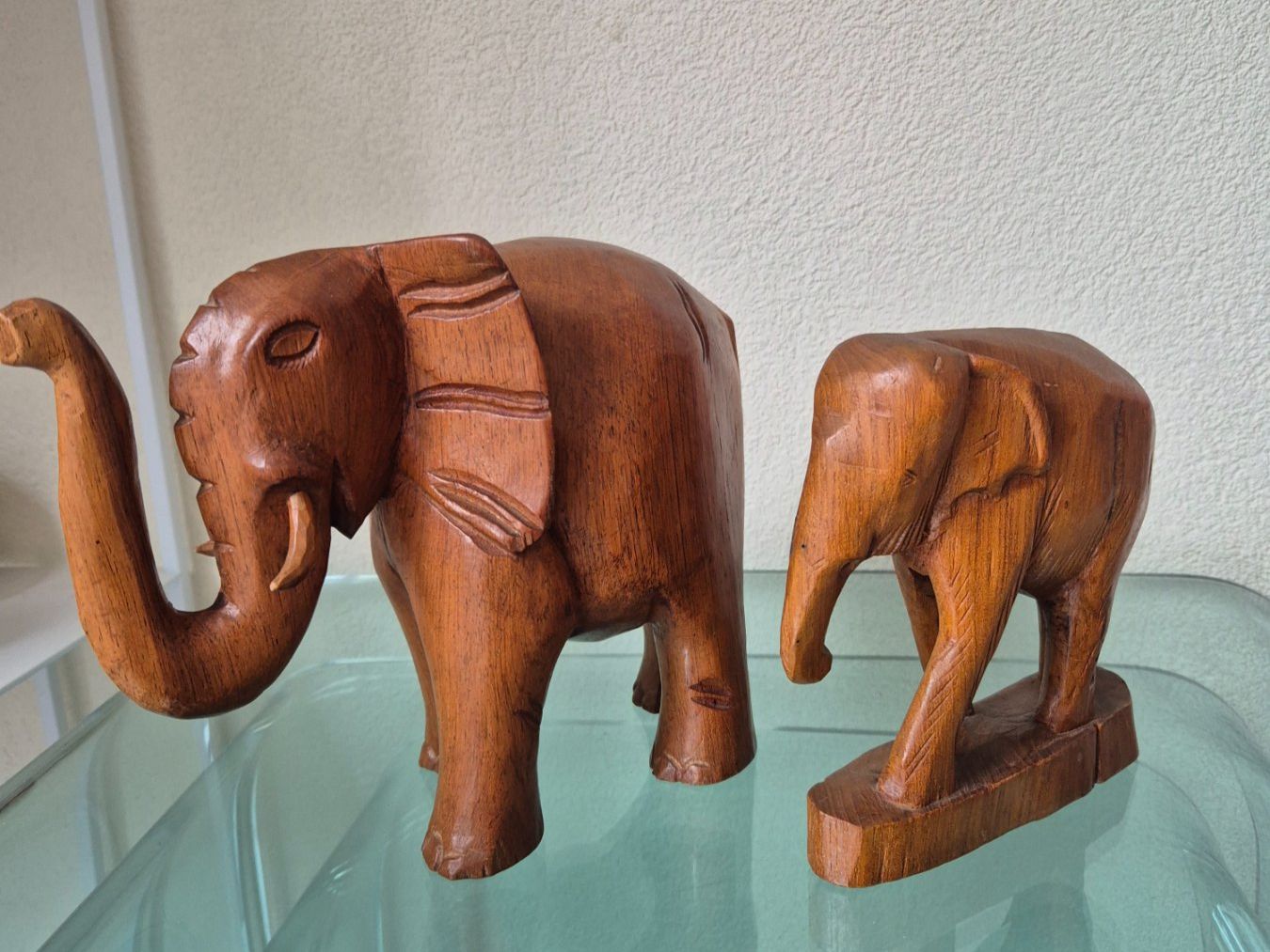 Statuette: 2 Éléphants en bois exotique – Usato da Fully venduto da tameab 1