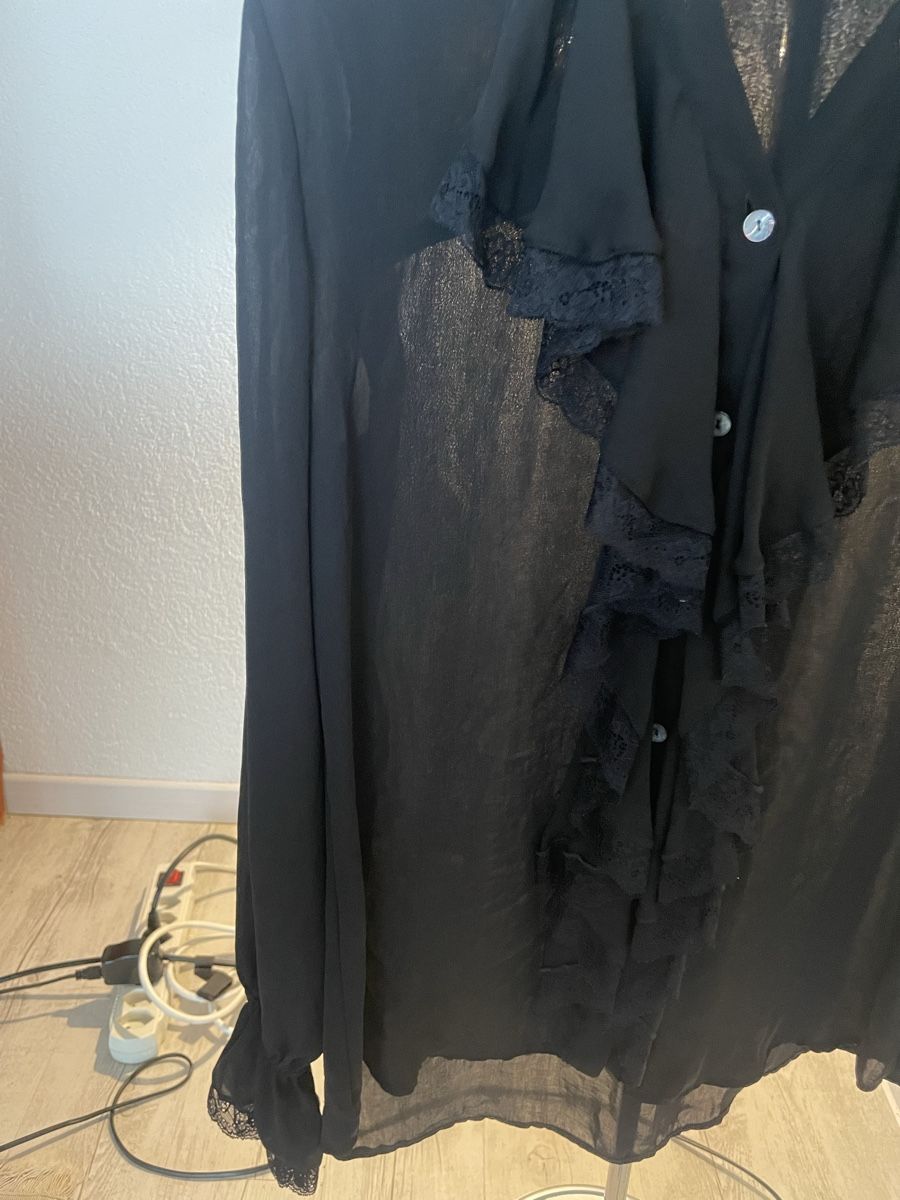 Blusen: Elegante schwarze Bluse mit Spitzen, Grösse M – Neu (gemäss Beschreibung) aus Meierskappel von Hala03 4