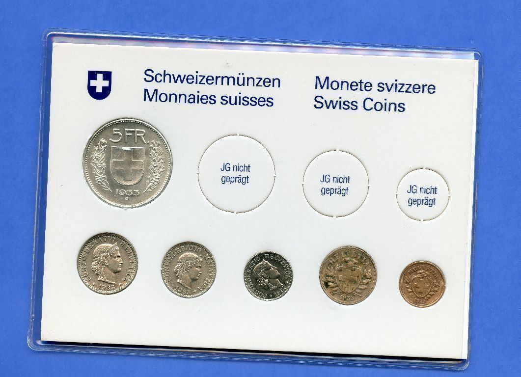 Tutti le monete: Münzsatz 1933 Silber set – Usato da Rüthi (Rheintal) venduto da erdnuessli1