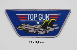 TOP GUN  - Aufnäher - Aufbügler - Stickerei - 12x5,2cm