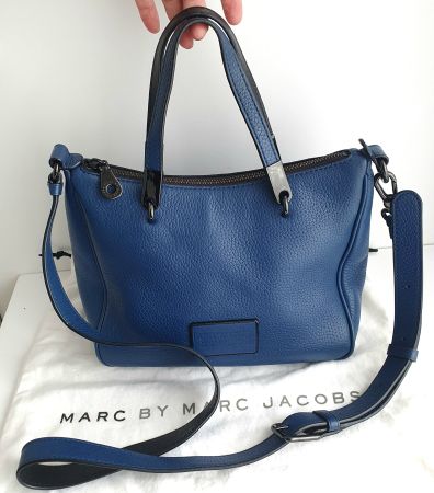 Marc Jacobs Henkel/Umhängetasche Medium Soft Leder Blau