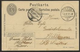 1906 WOLHUSEN an Gemeindebeamter Egli ab KRIENS via Luzern
