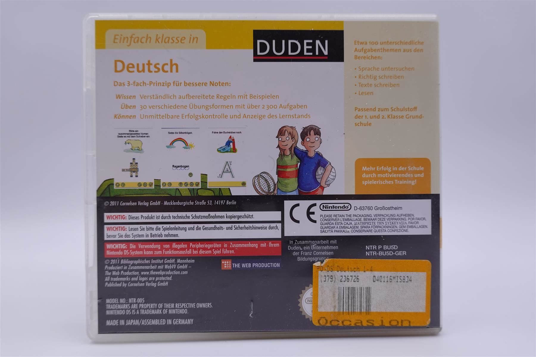 Nintendo Spiele: Duden Deutsch 1./2. Klasse (3DS) – Gebraucht aus Herisau von ZelliZone 1