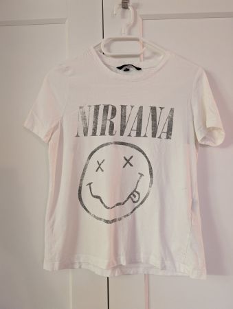 Damen T-Shirt Nirvana weiss, Grösse XS