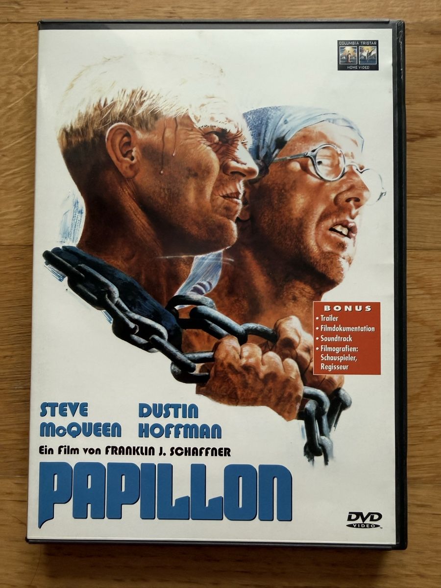 Tous les DVDs: Papillon (1973) DVD Steve McQueen Dustin Hoffman – D'occasion à Kölliken par nerdorado