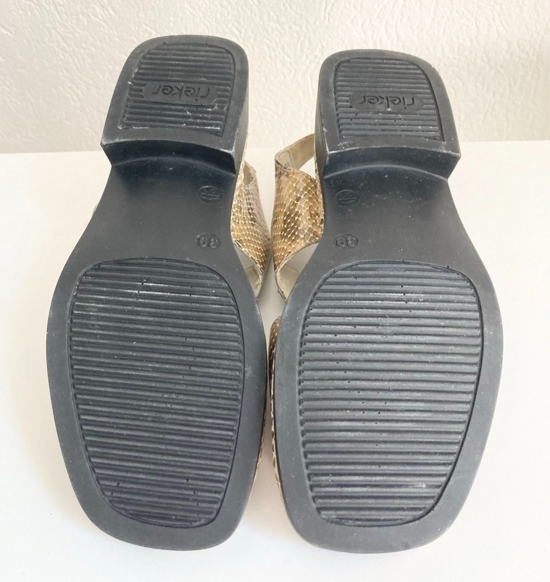 Rieker Damenschuhe: Rieker Sandalen Gr.39 Echtleder Schlangenlook – Gebraucht aus Zäziwil von 33qfmnx9 3