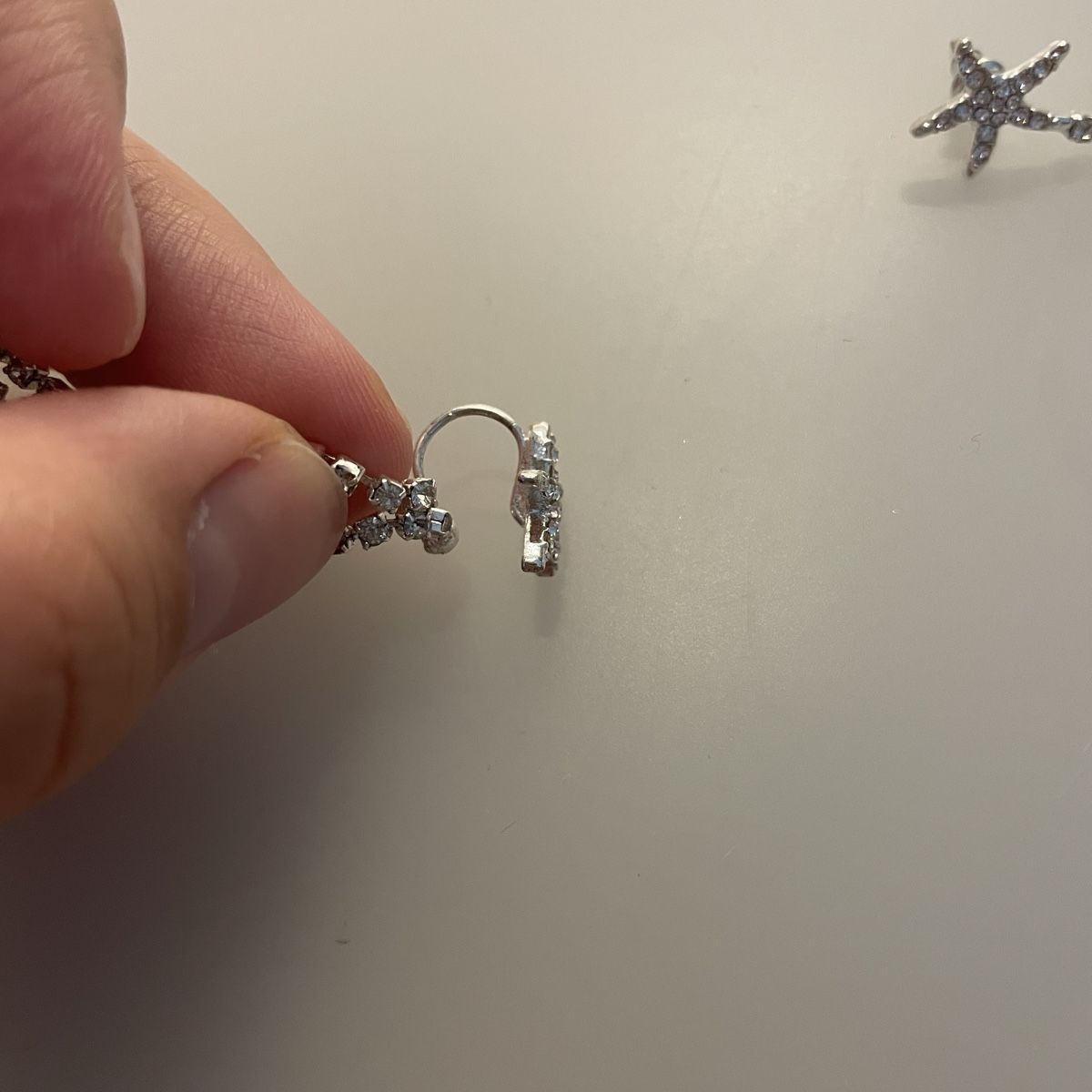 Orecchini pendenti & Orecchini a lobo: Ohrstecker, Ohrringe, Seestern mit Ear Cuff, Helix Cuff – Usato da Bellach venduto da Lapislazuli_blues 4
