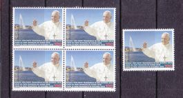 2018  Viererblock+Einzelmarke  Papstbesuch  ** Postfrisch **