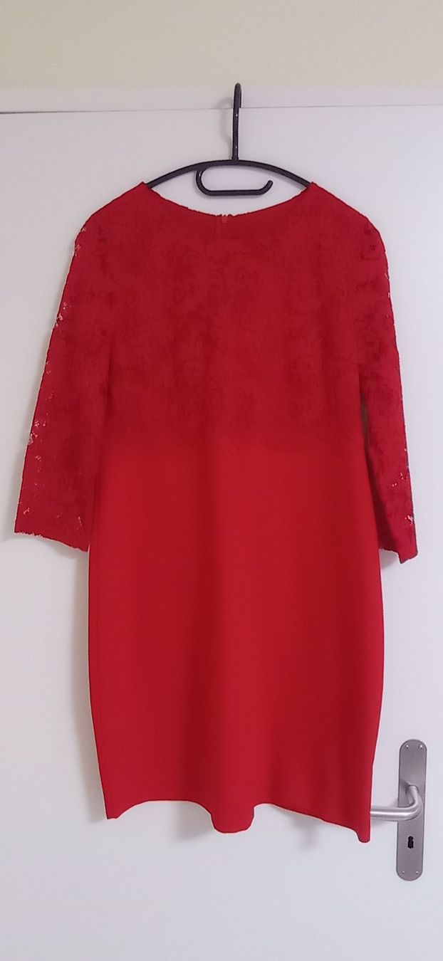 Vestiti: Rotes Kleid mit Spitze, festlich, Grösse 38, Herbstchic – Nuovo (secondo la descrizione) da Bremgarten venduto da gernekaufen1969 3