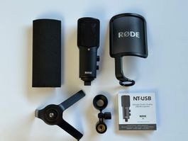 USB Mikrofon Rode NT-USB mit Zubehör gebraucht schwarz