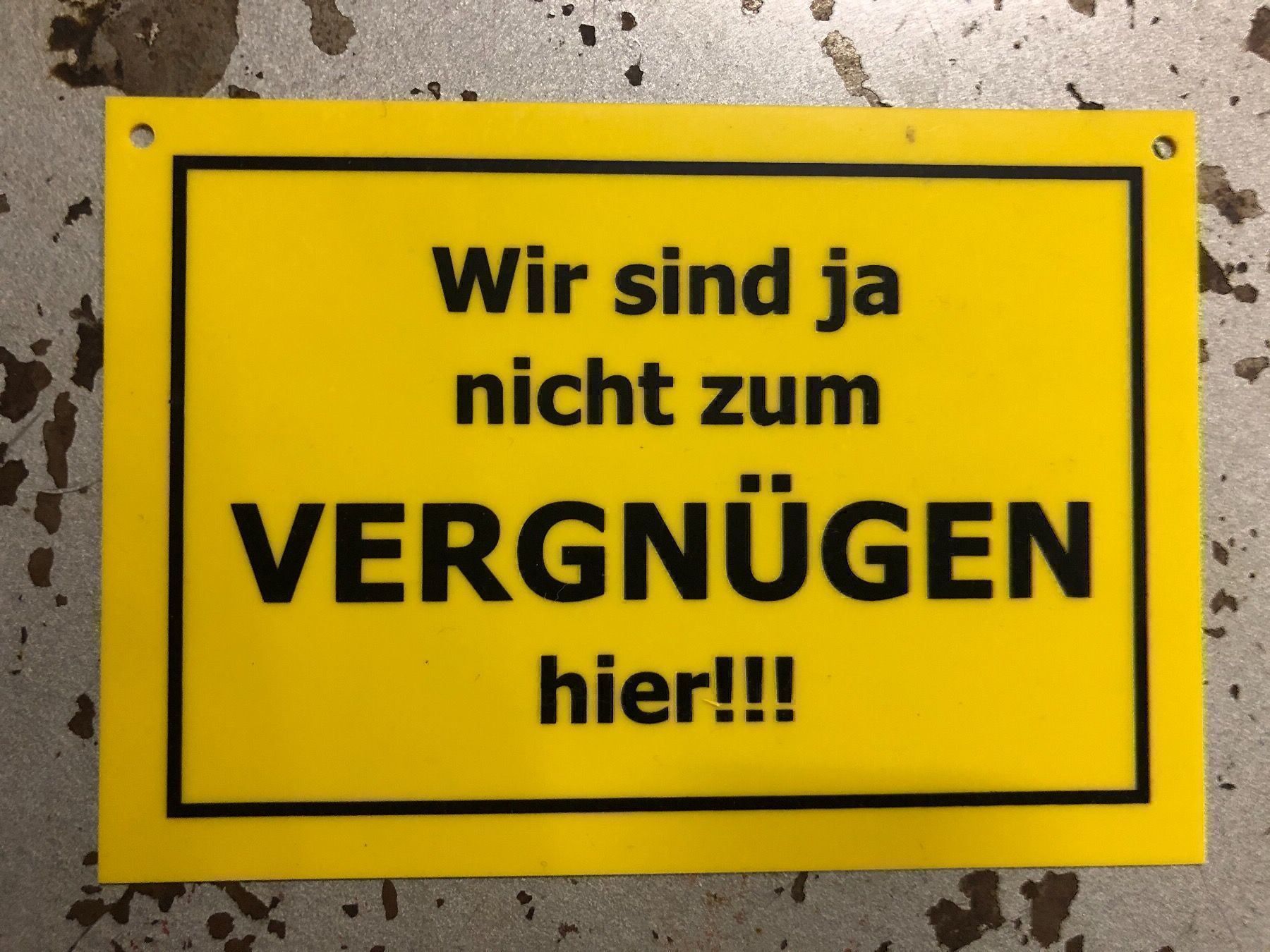 Insegne: Spruch arbeit büro türe hinweis – Nuovo (secondo la descrizione) da Reinach AG venduto da rares75