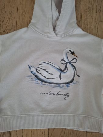 Zara Hoodie, Gr. 152, Schwanen-Print, Top Zustand!