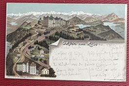 Gruss vom Rigi Schlumpf Litho 
