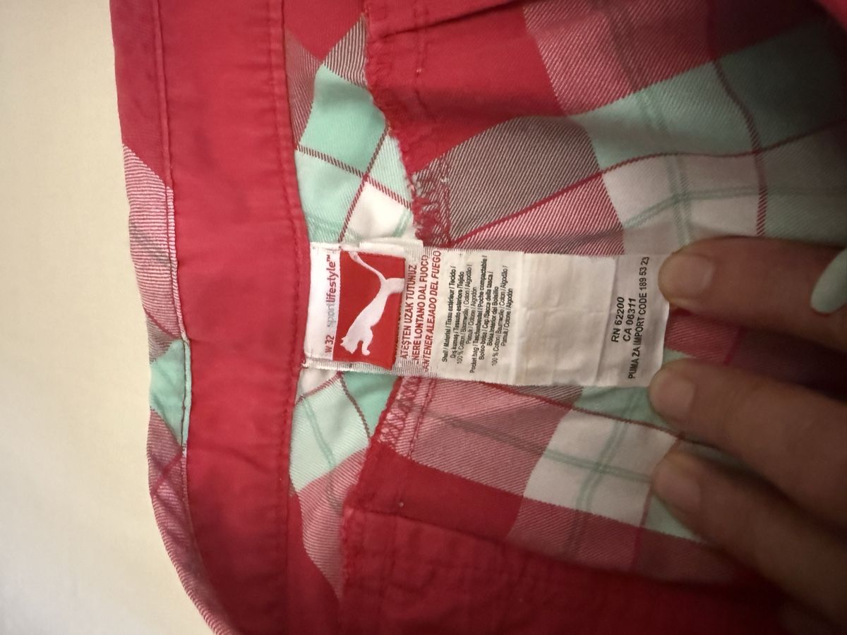 Puma Jeans: Puma Summer Shorts, Size W32, Pink Checkered Pattern☀️ – Neu (gemäss Beschreibung) aus Neirivue von naz_z28w 5