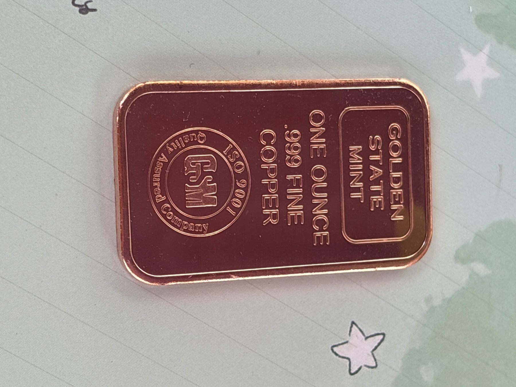 Edelmetalle: Kupferbarren one ounce 999 – Gebraucht aus Luzern von jas_bd2h