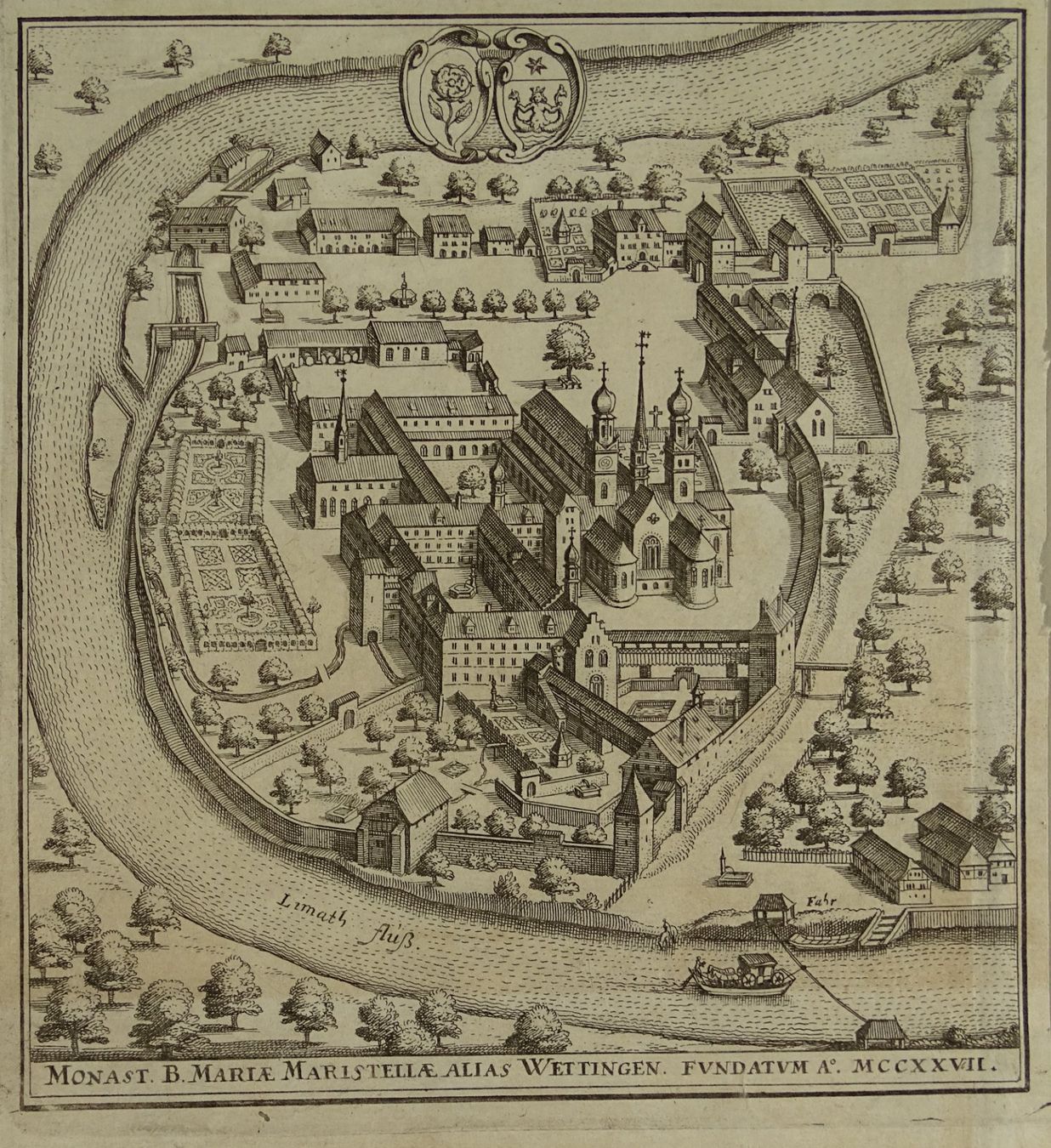 Incisioni: WETTINGEN, KUPFERSTICH 1654 – Usato da Grüningen venduto da Kartensammler 2