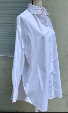 Splendide chemise VIVETTA col+poignet brodés mains t.42 neuf