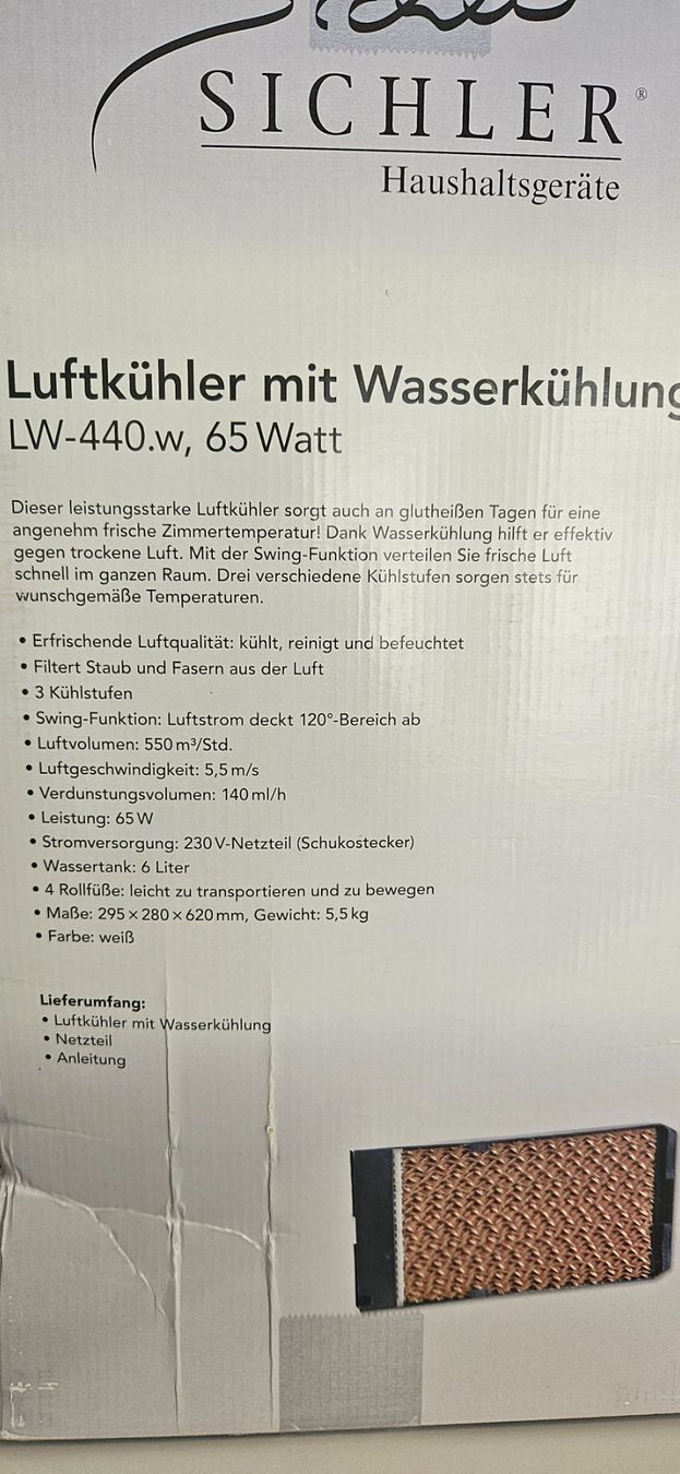Condizionatori: Luftkühler mit Wasserkühlung – Nuovo e nell'imballaggio originale da Zürich venduto da Rene2 2
