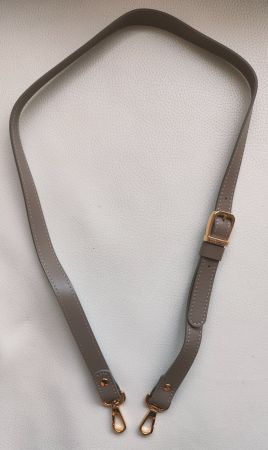 Maison Mollerus Schulterriemen Leder taupe neu
