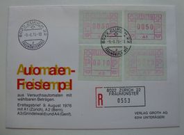 ATM 1976 ++ FDC Serie ATM A1-A4 - 9.8.1976