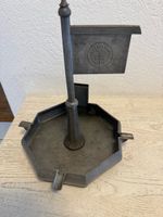 Zinn stammtisch aschenbecher massiv antik
