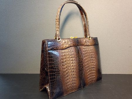 Krokodilleder Handtasche gebraucht - Krokotasche