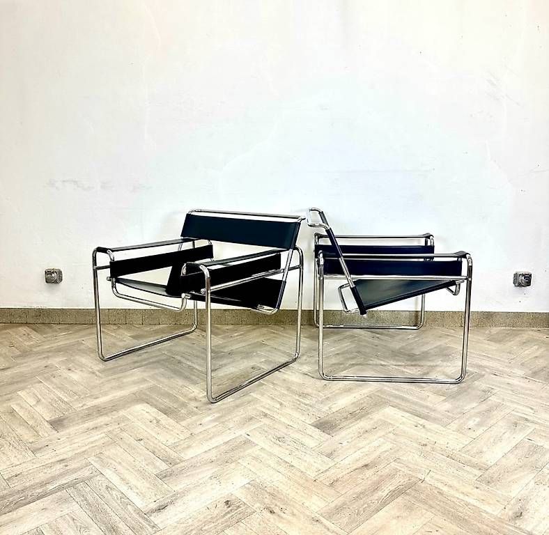 Wassily Poltrone: Wassily Chair Black leather – Usato da basel venduto da vintory.ch