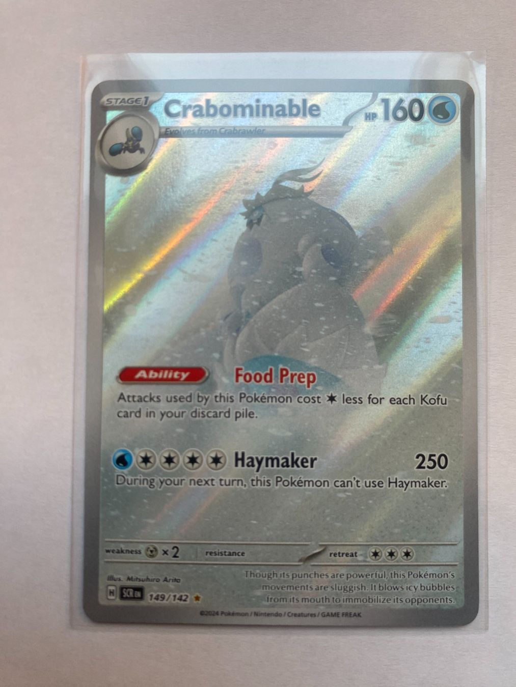 Pokémon Sammelbilder & Trading cards: Pokemon Crabominable 149/142 Stellar Crown EN – Neu (gemäss Beschreibung) aus Weingarten-Kalthäusern von McGmavlo