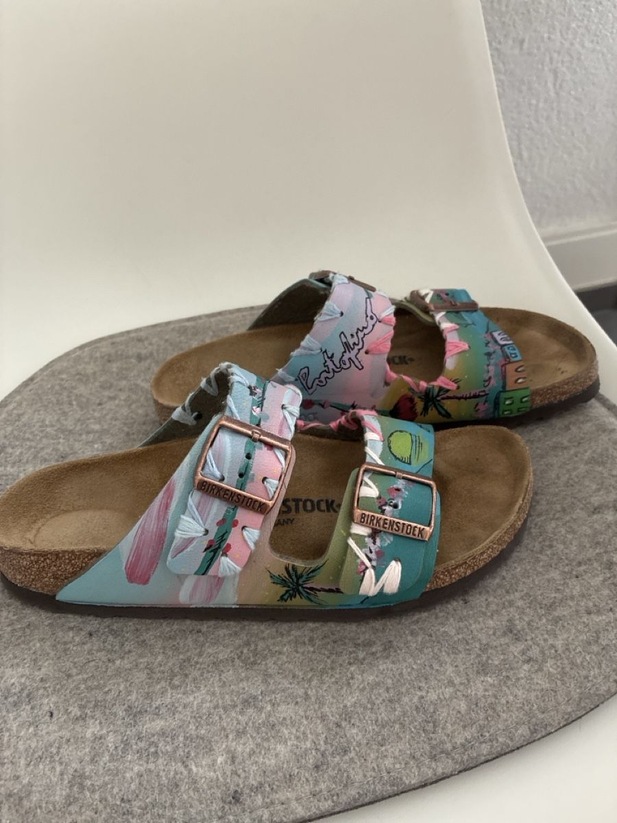 Scarpe da donna: Birkenstock Gr. 39  handbemalt GG – Nuovo (secondo la descrizione) da St. Gallen venduto da ChristinaR01 1