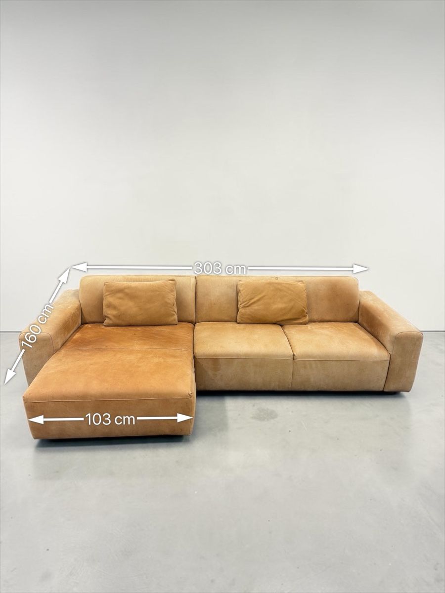 Sofas: Ecksofa, Vollanilinleder, Camel/Cognac – D'occasion à Bachenbülach par Sofalab.swiss 9