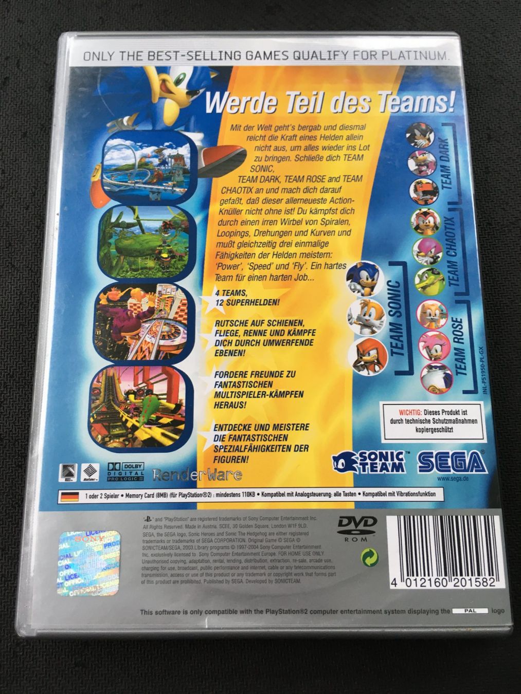 Sony Jeux: Sonic Heroes - Playstation 2 – D'occasion à St.Gallen par sjosjo 1