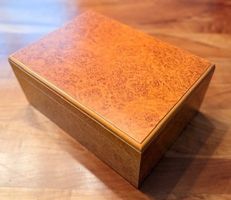 Edle Zigarrenkiste / Humidor aus Holz - Top Zustand!