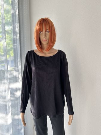 Lauren Ralph Lauren Long Sleeve Top Size 1X Black Cotton