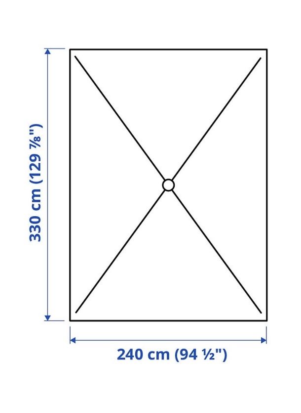 Ikea Ombrelloni: Sonnenschirm 240 x 330cm Anthrazit mit Hülle – Usato da Frauenfeld venduto da SALES64 1